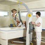 Victor Hoist demonstrating Bathing